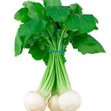 A turnip with its greens